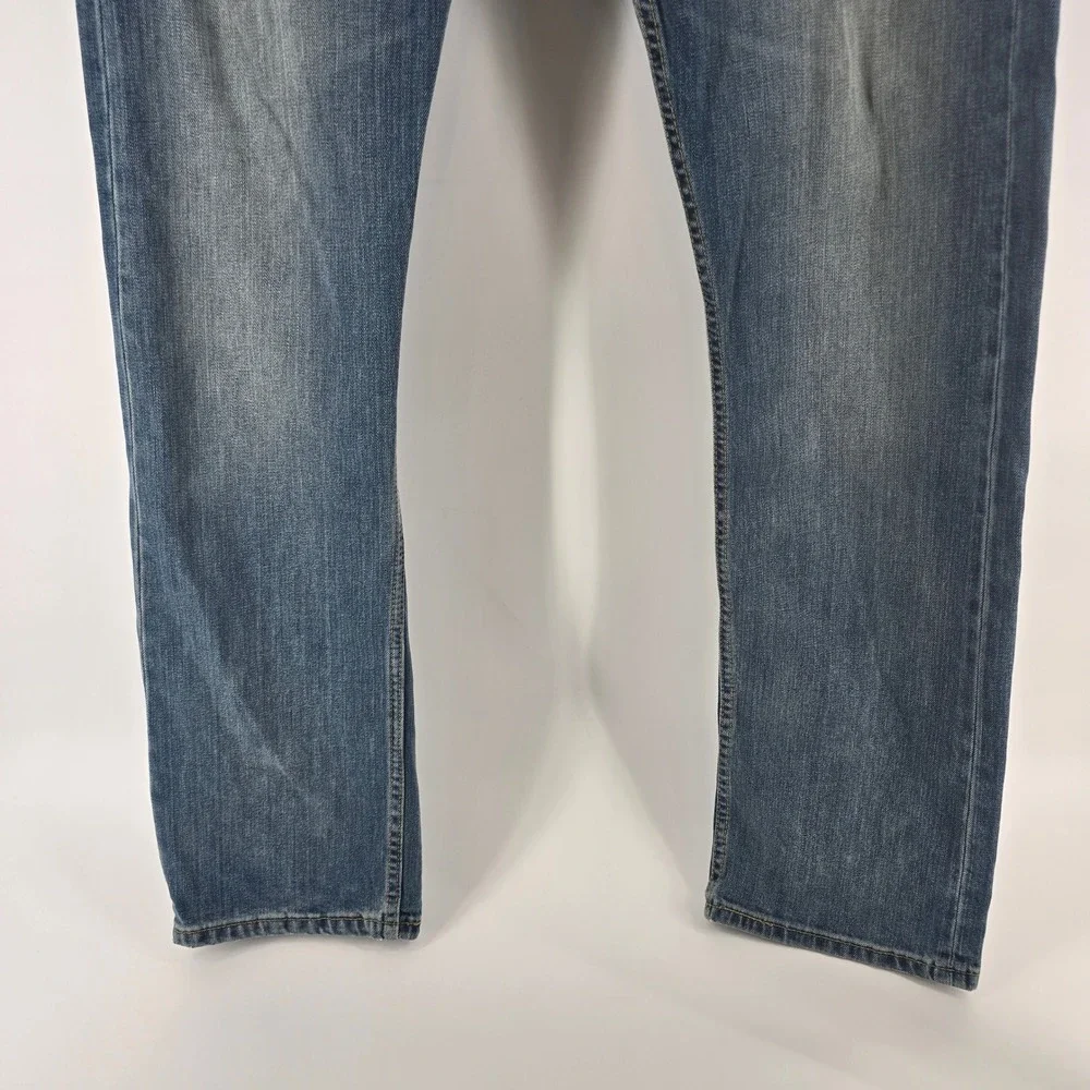 Levi's 513 Slim Straight Jeans Mens 36x34 Blue Medium Wash Denim Pants